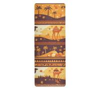 Camel Egyptian Style yoga mat bag for exercise printed, non slip, yoga mat towel non slip and bag tapete para ejercicio 71x26 inches