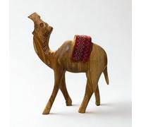 Camel Figurine Made from Holy Land Olive Wood - Hand Carved in Bethlehem & Jerusalem (Medium)