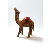 Camel Figurine Made from Holy Land Olive Wood - Hand Carved in Bethlehem & Jerusalem (Small)