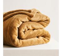 (Camel Fleece, Single) Faux Fur Fleece Blanket Large Sofa Bed Warm Throw