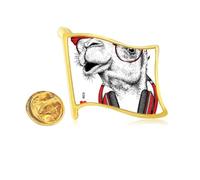 Camel Headset Rock Music Painting Golden Metal Flag Lapel Pin Badge