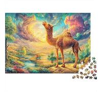 Camel Howling Under A Bright Sky 1000-Piece Jigsaw Puzzle Desert-style Camel Ideal for Men, Women, Elders & Seniors 70x50cm/1000pcs