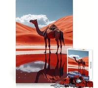Camel in Desert Oasis Reflection 1000 Piece Jigsaw Puzzle for Adults Brain Stimulation Peaceful Hobby Premium Cut Birthday Present (50x75cm)
