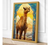 Camel in the Archway Art Deco Canvas Wall Art Print 18x12 Inch (46 x 30 cm)