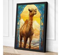 Camel in the Archway Art Deco Canvas Wall Art Print 30x20 Inch (76 x 51 cm)