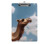 Camel Looking Up at The Sky Clipboard Retractable Hanging Tab Clip Board Plastic Clipboard Nursing Clipboards Nurse, Doctor, Cute Design for Standard Size 12.5 X 8.5Inch