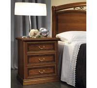 Camel Nostalgia Walnut Italian 3 Drawer Bedside Cabinet