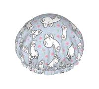 Camel Pink Heart Shower Caps Women Reusable Large Shower Cap Men Quickdry Care Hair Long Short Kids Bath