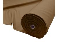 Camel Plain Bi-Stretch Polyester Fabric 170 GSM Weight 150cm Wide - Dressmaking Material for Trousers, Suits & Workwear - Panama Weave Sewing Fabric - 2 Metre (200cm x 150cm)