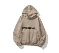(Camel, S) ESSENTIALS Sweatshirt Trendy Letter Men's and Women's Hoodie