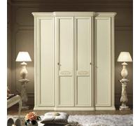 Camel Siena Ivory Italian 4 Door Wardrobe