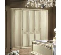 Camel Siena Ivory Italian 5 Door Wardrobe
