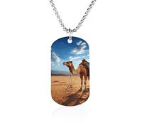 Camel Sky Necklace Gift for Girlfriend Boyfriend, Long Chain Pendant Custom with Picture, Personalized Necklace Gift for Christmas Anniversary Family Birthday Valentine's Day