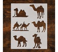 Camel Stencil | Wildlife African Animal Egypt Egyptian Camel Stencils for Painting on Wood, Glass, Wall, Rock, Fabric, Walls, Canvas, Glassware 8.5"x11"