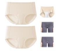 Camel Toe Concealer Underwear Women Seamless Cameltoe Proof Athletic No Panty Line Ladies Panties Workout Briefs (UK, Alpha, XL, Regular, Regular, Nude)