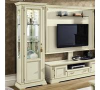 Camel Treviso White Ash Italian 1 Door Display Cabinet - LHF