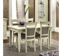 Camel Treviso White Ash Italian Extending Dining Set with Chairs