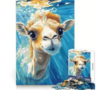 Camel Underwater with Bubbles Illustration Jigsaw Puzzles for Adults1000 Pieces Memory Training Serene Escape Flawless Cut Birthday Gift (38x52cm)