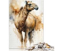 Camel Watercolor Puzzle for Adults And Teenagers 1000 Pieces Puzzle Jigsaws for Adults Jigsaw Puzzles for Adult 1000pcs (75x50cm)