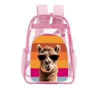 Camel Wearing Sunglasses Clear Backpack Heavy Duty PVC Transparent Bag