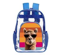 Camel Wearing Sunglasses Clear Backpack Heavy Duty PVC Transparent Bag
