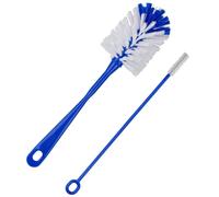 Camelbak Chute Bottle Cleaning Brush Kit - White/Blue/Water Vessel Stainless Steel Plastic Flask Cleaner Tube Brushes Clean Wash Reservoir Bladder Drink Canteen Antidote Eddy Camelback Dirt Grime