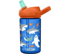 CamelBak Eddy+ 14 oz Kids Water Bottle with Tritan Renew - Straw Top, Leak-Proof When Closed, Sharks