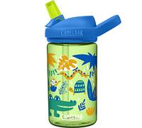 CamelBak Kids Eddy+ Bite Valve Straw Tritan Renew Water Bottle Jungle Animals, 14oz