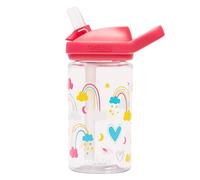 CamelBak Eddy+ Kids Bite Valve Straw Tritan Renew Water Bottle Rainbow Love, 14oz
