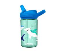 CamelBak Eddy+ Kids Bite Valve Straw Tritan Renew Water Bottle Sharks & Bubbles, 14oz