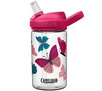 CAMELBAK Eddy+ Kids Bottle - Butterfly, 0.4L / Safe to Drink BPA Free Reusable Straw Sip Cup Boy Girl Infant Junior Children Child Water Juice Flask Eco Environmentally Friendly Plant Based Plastic