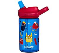 CAMELBAK Eddy+ Kids Bottle - Rad Skater Beasts, 0.4L / Safe to Drink BPA Free Reusable Straw Sip Cup Boy Girl Youth Children Child Water Juice Flask Eco Environmentally Friendly Plant Based Plastic