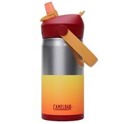 CamelBak Thrive Flip Straw Kids Bite Valve Stainless Steel Water Bottle Orange Sunset, 12oz