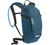 CamelBak M.U.L.E. 12 Mountain Biking Hydration Pack - Easy Refilling Hydration Backpack - Magnetic Tube Trap - 100oz Moroccan Blue/Black