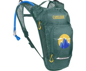 CamelBak Mini M.U.L.E. Kids Hydration Backpack for Hiking and Biking - 50oz Green/ Mountains
