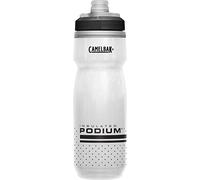 Camelbak Podium Chill 21oz White/Black Bottle - 100 White/Natural, N | Keeps Water Cold Longer on Hot Rides, Secure Fit in Most Bike Cages, Effortless Hydration When It Counts