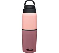 Camelbak Products MultiBev Water Bottle & Travel Cup - Vacuum Insulated Stainless Steel - Terracotta Rose/Camellia Pink - 17oz bottle & 12oz cup