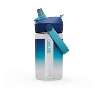 CamelBak Thrive Flip Straw Kids Bite Valve Tritan Renew Water Bottle Blue Haze, 14oz