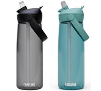 Camelbak Thrive Flip Straw Tritan Renew Twin Pack 750ml Water Bottles (Charcoal & Aqua Cove)