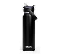 Thrive Flip Straw Bottle, Insulated Stainless Steel, Schwarz