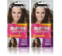 Cameleo - Coloring Shampoo - Hazel Mocha - Quick and Easy Color Refreshing - Washable Coloring - Tone In Tone - 40ml (Pack of 2)