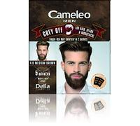 Cameleo - Men Colour Cream - MEDIUM BROWN - Grey OFF Single-Use Colorizer in 2 sachets - for Hair, Beard & Moustache - Easy 5 min Application - Natural Color Effect - 0% Parabens