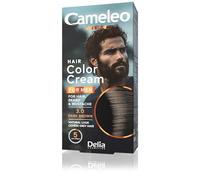 Cameleo Men - Permanent Hair Dye | Dark Brown Colour for Hair Beard & Moustache | Natural Colour Effect in 5 Minutes | Cover Grey Hair | Ammonia FREE | 30ml