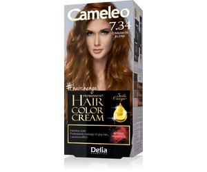 Cameleo - Permanent Hair Colour Cream - Cinnamon Blonde - Intensive Color & Protection - 5 Oils + Omega Plus Acids - Professional, Luxurious Hair Dye - Full Kit