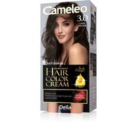 Cameleo - Permanent Hair Colour Cream - Dark Brown - Intensive Color & Protection - 5 Oils + Omega Plus Acids - Professional, Luxurious Hair Dye - Full Kit