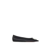 Camelia Flat- female- Amina Muaddi- Ballerina Shoes- Black- 5 UK- Shoes 5 UK