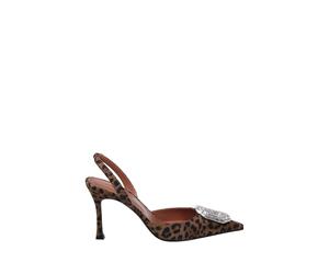 Camelia Sling 90 Suede - female - Amina Muaddi - Pumps - Brown - 8 UK - Shoes 8 UK