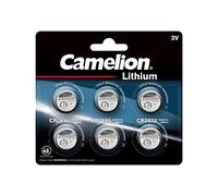 Camelion 13000600 CR Lithium Coin Cell Battery, Set of 6 Silver