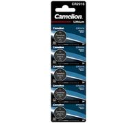 Camelion CR2016 3 V Lithium-Ion Button Cell Battery (Pack of 5)