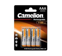 Camelion HR03 1.2 V 1100 mAh AAA Micro Nickel Metal Hydride Rechargeable Battery (Pack of 4)